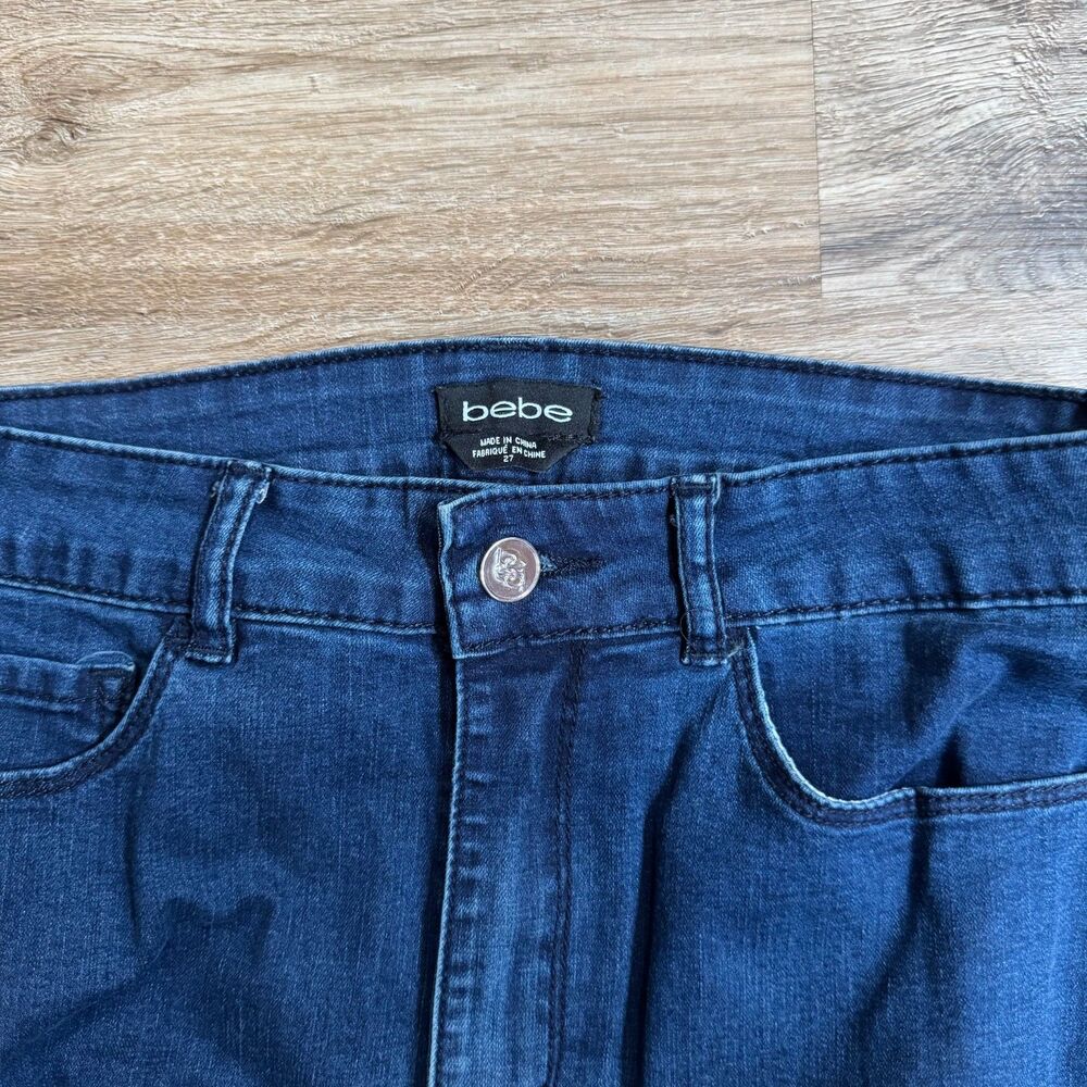 Bebe denim skirt lace-up side panels Size 27 - Picture 5 of 5